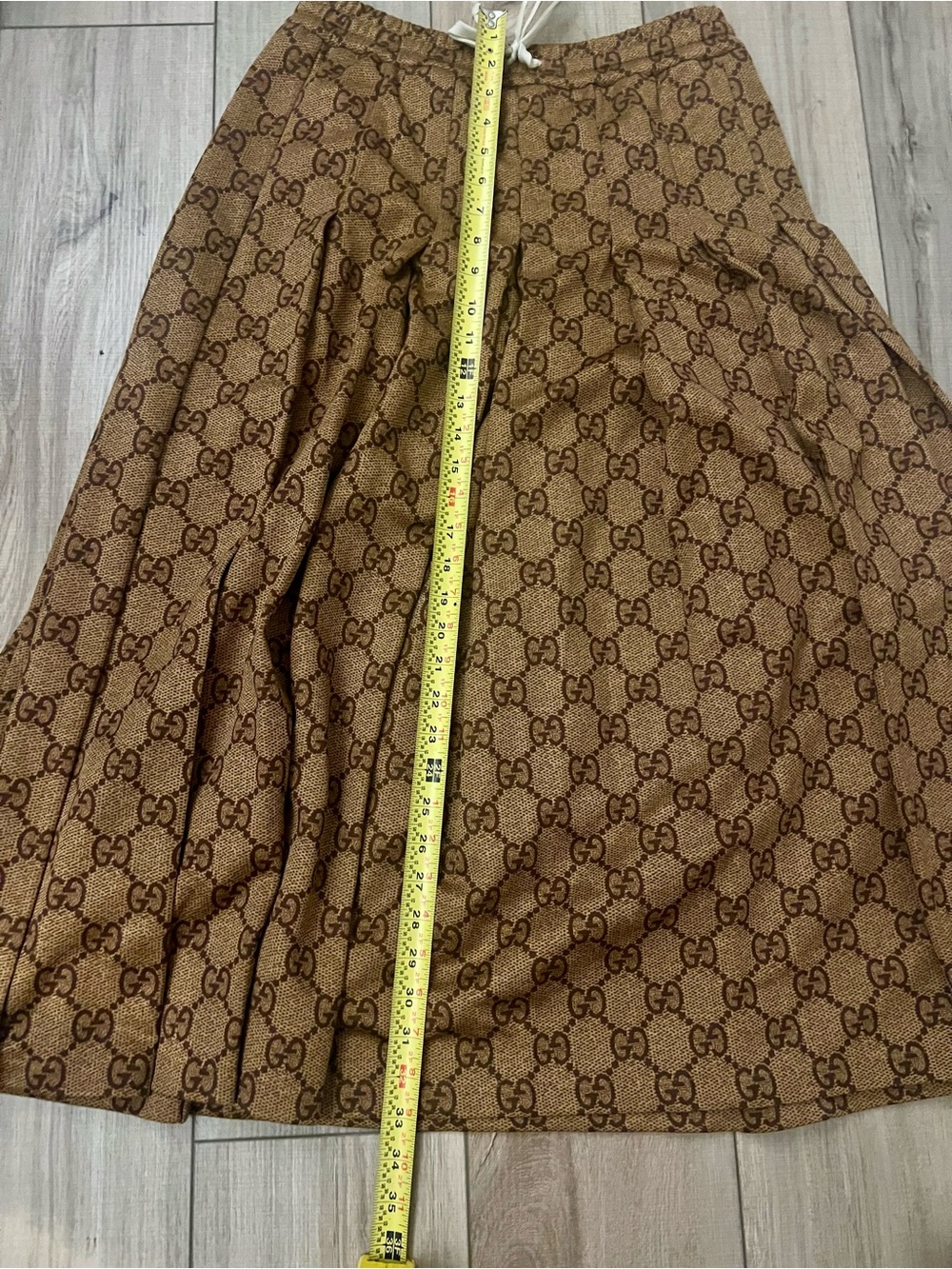 Authentic Gucci GG Monogram Pleated Maxi Skirt – Approx. US M/L - Picture 6 of 7
